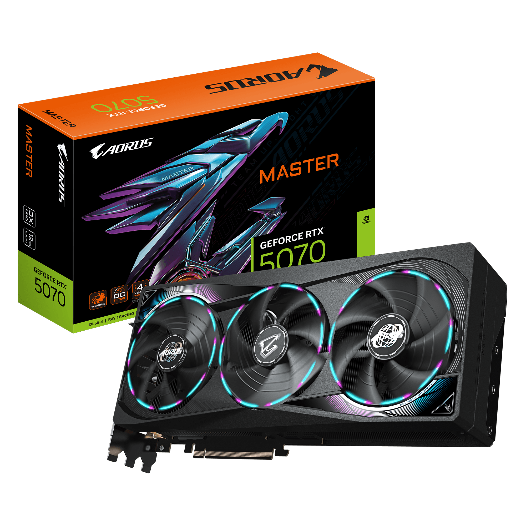 GIGABYTE AORUS GeForce RTX 5070 MASTER 12GB