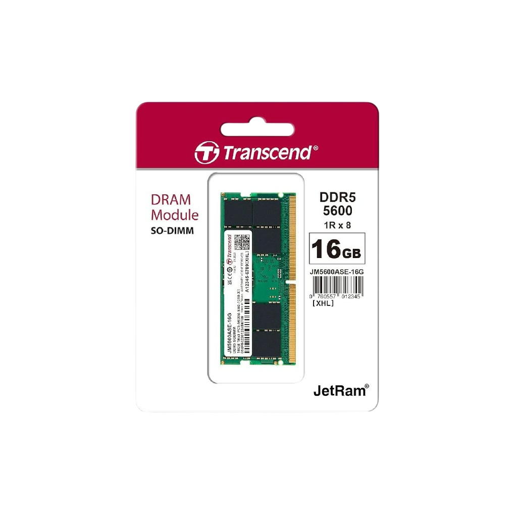 Transcend SO-DIMM Module Laptop RAM 32GB DDR5 5600MHz