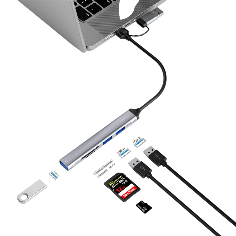 WiWU ZOLO 5 in 1 USB-C/USB-A Hub